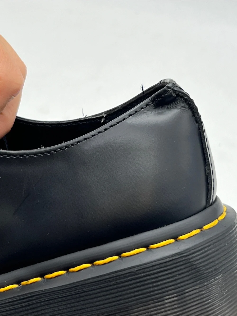 Dr. Martens 1461 Quad Platform Oxford Shoes Black Smooth Leather Women's US 6